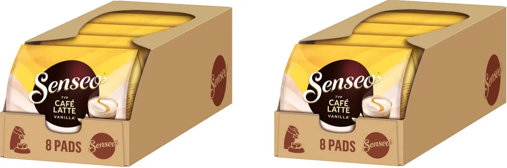 Senseo Café Latte Vanilla 10er Pack Kaffee Pads 10x 8 Pads, 80 Getränke 1 Senseo Café Latte Vanilla 10er Pack Kaffee Pads 10x 8 Pads, 80 Getränke