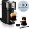 Nespresso Vertuo Kaffeekapselmaschine XN910C + VERTUO Carafe Set Pour-Over (610 Ml)