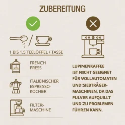 Effective Nature Lupinenkaffee - 500 G Pulver - Der Ideale Kaffeeersatz - Gluten- Und Koffeinfrei - Bio-Qualität -KaffeeGlück Angebote b1f0b7646bca735808f5a32218d47a57