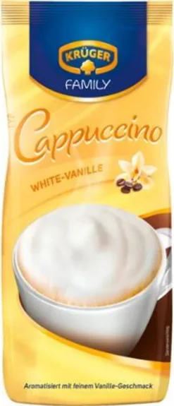 Krüger Family Cappuccino White | 500-g-Beutel -KaffeeGlück Angebote b2a1065052379eb4ab9710be9997e2df