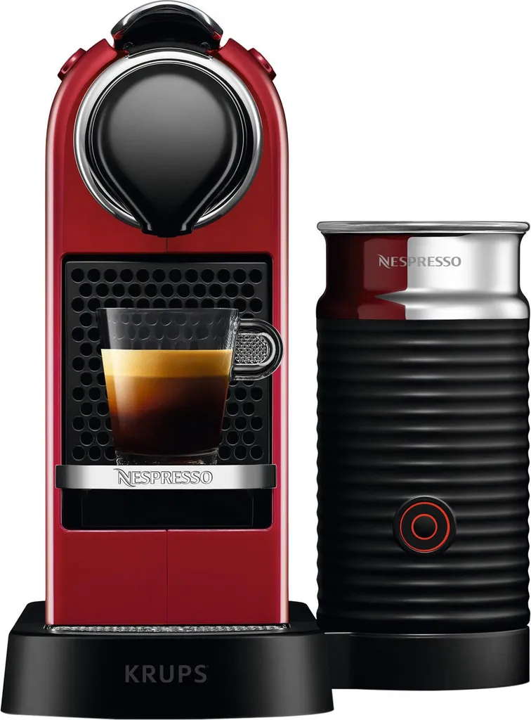 Krups XN7615.19 Nespresso Citiz & Milk Kaffeekapselmaschine (1260 Watt, Wassertankkapazität: 1l, Pumpendruck: 19 Bar) Rot 4 Krups XN7615.19 Nespresso Citiz & Milk Kaffeekapselmaschine (1260 Watt, Wassertankkapazität: 1l, Pumpendruck: 19 Bar) Rot – Bild 4