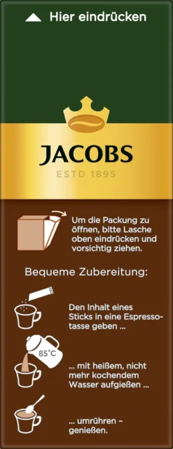 Jacobs Typ Espresso Sticks | Löslicher Kaffee | 25 Portionen 15 Jacobs Typ Espresso Sticks | Löslicher Kaffee | 25 Portionen -KaffeeGlück Angebote b3cea2dec72db7dbdf0e62ed188f067e