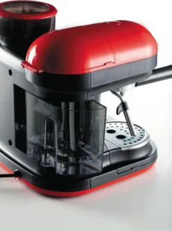 Ariete Siebträger-Espressomaschine Moderna Mit Kaffeemühle Und Aufschäumdüse, Rot/schwarz -KaffeeGlück Angebote b69cc81893bce1b8e5739ca7dd201322