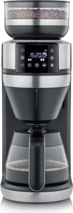 SEVERIN FILKA Vollautomat Für Filterkaffee Mit Glaskanne KA 4850 Aus Edelstahl, Matt-schwarz Edelstahl-gebürstet -KaffeeGlück Angebote b6e287a9f4f0894ab27b9c77cd2c9c9d