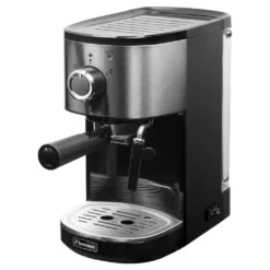 Bestron Espressomaschine Für 2 Tassen, Kolbenmaschine Mit Schwenkbarer Dampfdüse, Inkl. Integriertem Tassenwärmer, Herausnehmbarem Wassertank & 15 Bar Pumpendruck, 1.450 Watt, Farbe: Silber -KaffeeGlück Angebote b8ff23a30dd3ad9cde1e2497c370238d