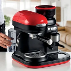 Ariete Siebträger-Espressomaschine Moderna Mit Kaffeemühle Und Aufschäumdüse, Rot/schwarz -KaffeeGlück Angebote b91ad0b066da96f40f74f4ed70f124e8