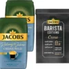 JACOBS Kaffeebohnen Expertenröstung Crema Mild Röstung Des Jahres 2 X 1 Kg + 1 Aluminium Dose Barista Design