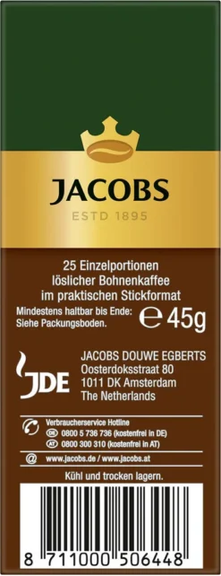 JACOBS Espresso Löslicher Kaffee 12er Pack - 12 X 25 Sticks 8 JACOBS Espresso Löslicher Kaffee 12er Pack - 12 X 25 Sticks -KaffeeGlück Angebote be6a9d5507e6f842196145add36453c2