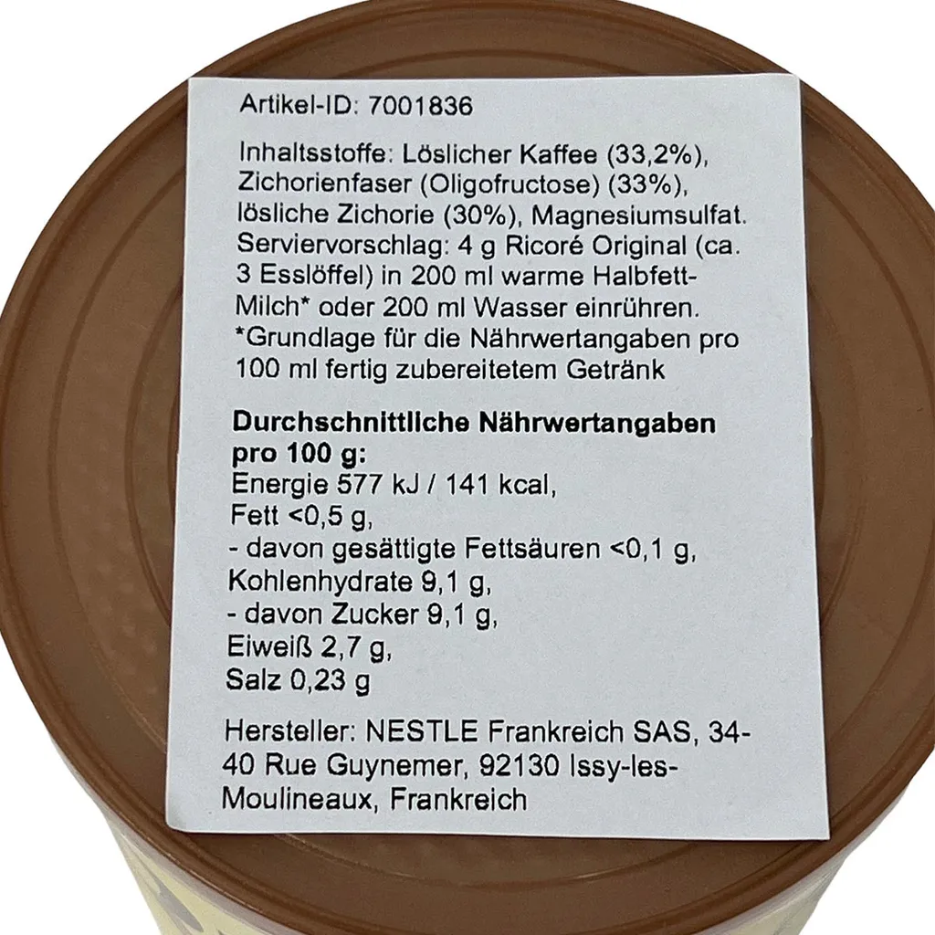Nestlé® Nestle Ricore L'instant Douceur Instant Kaffee Mit Extrakten Aus Der Zichorie Wurzel 3 X 260 Gramm 5 Nestlé® Nestle Ricore L'instant Douceur Instant Kaffee Mit Extrakten Aus Der Zichorie Wurzel 3 X 260 Gramm – Bild 5