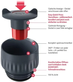 Krups Nescafé Dolce Gusto Kaffeekapselmaschine MiniMe KP123B 15bar 1500W + 1 X Emsa Travel Mug Koralle Hot & Cold Funktion -KaffeeGlück Angebote c5d76bc015b9c1286997847cbcfc88b1