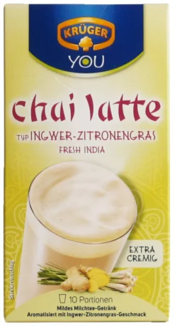 Krüger You Chai Latte Typ Ingwer-Zitronengras Fresh India Extra Cremig | 10 Portionen -KaffeeGlück Angebote c7549ec99388ae51b3d83af56d6ca49c