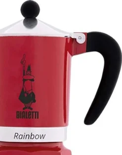 Bialetti Rainbow, Italienische Espresso-Kaffeemaschine, Aluminium, 3 Tassen, Rot -KaffeeGlück Angebote c77f7463906e9896d757b07735f9f2ab