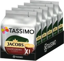 Tassimo Jacobs Caffè Crema Classico XL | 5 Packungen á 16 T Discs