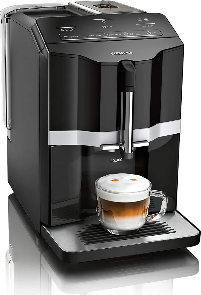 Siemens EQ.300 Kaffeevollautomat TI351509DE, Kompakte Größe, Einfache Bedienung, 1.300 Watt, Schwarz 1 Siemens EQ.300 Kaffeevollautomat TI351509DE, Kompakte Größe, Einfache Bedienung, 1.300 Watt, Schwarz