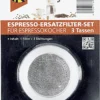 Krüger 504-S Espresso Ersatzfilter-Set Für Espressokocher Für 3 Tassen, Silber/weiß, 4-teilig (1 Set)