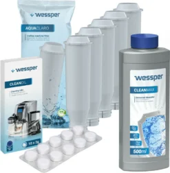 5x Wessper Wasserfilter Für Krups Mit Entkalker Und Reinigungstabletten