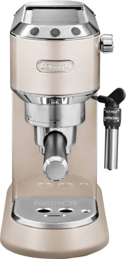 De'Longhi Delonghi Kaffeemaschine Dedica Metallics EC785.BG Pumpendruck 15 Bar, Eingebauter Milchaufschäumer, Manuell, 1300 W, Beige -KaffeeGlück Angebote ce6b5db4abc574c1ce26d93e4cfa41b5