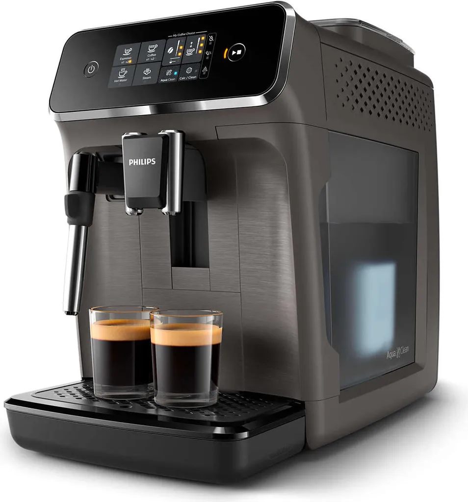 Philips Kaffeevollautomat 2200 Series, 2 Kaffeespezialitäten, Milchaufschäumer, Intuitives Touchdisplay, Grau (EP2224/10) 2 Philips Kaffeevollautomat 2200 Series, 2 Kaffeespezialitäten, Milchaufschäumer, Intuitives Touchdisplay, Grau (EP2224/10) – Bild 2