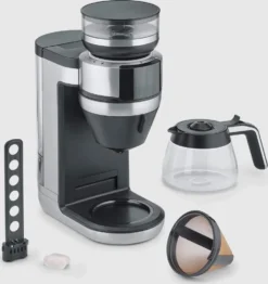 SEVERIN FILKA Vollautomat Für Filterkaffee Mit Glaskanne KA 4850 Aus Edelstahl, Matt-schwarz Edelstahl-gebürstet -KaffeeGlück Angebote d14b71f2f1644ef0951328a7e1cdd1e2