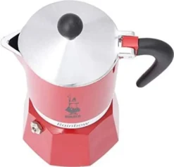 Bialetti Rainbow, Italienische Espresso-Kaffeemaschine, Aluminium, 3 Tassen, Rot -KaffeeGlück Angebote d3d07f6177f6fe93083c7a1c944e555b