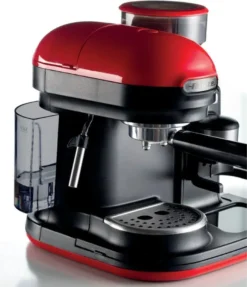 Ariete Siebträger-Espressomaschine Moderna Mit Kaffeemühle Und Aufschäumdüse, Rot/schwarz -KaffeeGlück Angebote d7955c7c3a9f5d2f4a65dcbc1ce4fcee