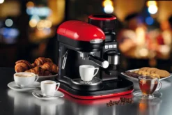 Ariete Siebträger-Espressomaschine Moderna Mit Kaffeemühle Und Aufschäumdüse, Rot/schwarz -KaffeeGlück Angebote ddc2f51390d5db1c65a9b4216cbe3574