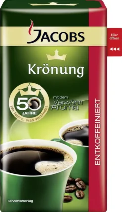Jacobs Filterkaffee Krönung Entkoffeiniert | Gemahlen | 500g -KaffeeGlück Angebote ddd14101f435fcb4f667c5afe163da97