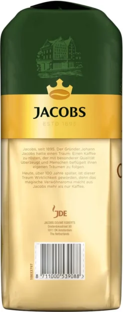 JACOBS Kaffeebohnen Expertenröstung Crema Gold 2 X 1 Kg Ganze Kaffee Bohnen + 1 Aluminium Dose Barista Design -KaffeeGlück Angebote de62b81c1b833ee3c2c8a6b8785eb7e3 1