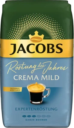 JACOBS Kaffeebohnen Expertenröstung Crema Mild Röstung Des Jahres 2x1 Kg Bohnen 9 JACOBS Kaffeebohnen Expertenröstung Crema Mild Röstung Des Jahres 2x1 Kg Bohnen -KaffeeGlück Angebote e12e5f6d50ac343e51ae4c0007bff4fe