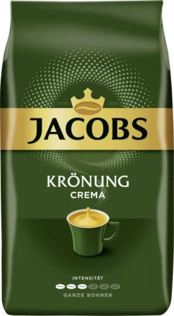 Jacobs Krönung Crema | Ganze Bohne | 1000g -KaffeeGlück Angebote e1c6fb9963b83393b1be5016c40ed986