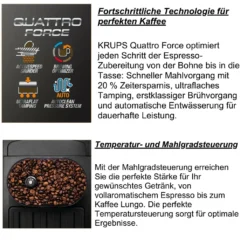Krups Kaffeevollautomat Quattro Force Mit Milchaufschäumdüse + Mahlwerk EA817K -KaffeeGlück Angebote e3a4c6574d4f965bc506c49d19529de4