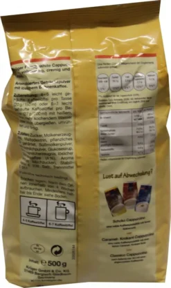 Krüger Family Cappuccino White | 500-g-Beutel -KaffeeGlück Angebote e6453e4fd09418f2be19971ff31a1e5e