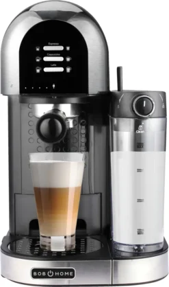 BOB HOME Kaffeecenter LATTESSA | Espressomaschine Mit Integriertem Milchaufschäumer | Kaffeespeziealitäten Auf Knopfdruck 11 BOB HOME Kaffeecenter LATTESSA | Espressomaschine Mit Integriertem Milchaufschäumer | Kaffeespeziealitäten Auf Knopfdruck -KaffeeGlück Angebote e7592aeffbbfe9b9b20d10f0e84adf27