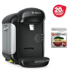 Bosch TASSIMO Vivy 2 Kapselmaschine Schwarz +20 EUR Gutschein** + 1 Caffè Crema Classico XL