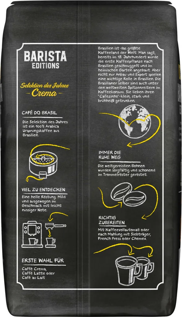 Jacobs Barista Editions Selektion Des Jahres Brasilien, Bohnenkaffee, Ganze Bohnen, Röstkaffee, Kaffeebohnen, 1000 G 3 Jacobs Barista Editions Selektion Des Jahres Brasilien, Bohnenkaffee, Ganze Bohnen, Röstkaffee, Kaffeebohnen, 1000 G – Bild 3