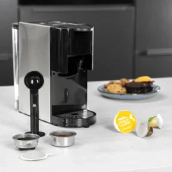 Princess 4-in-1 Multi-Kapsel-Kaffeemaschine 1450W 0,8L Schwarz Silbern -KaffeeGlück Angebote eb0c214ac67c70d68cd0bcb95b79f975