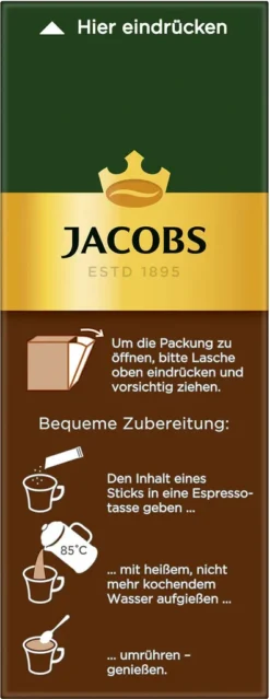 JACOBS Espresso Löslicher Kaffee 12er Pack - 12 X 25 Sticks 9 JACOBS Espresso Löslicher Kaffee 12er Pack - 12 X 25 Sticks -KaffeeGlück Angebote f27c6f28ec73822b3615311343e31ac4