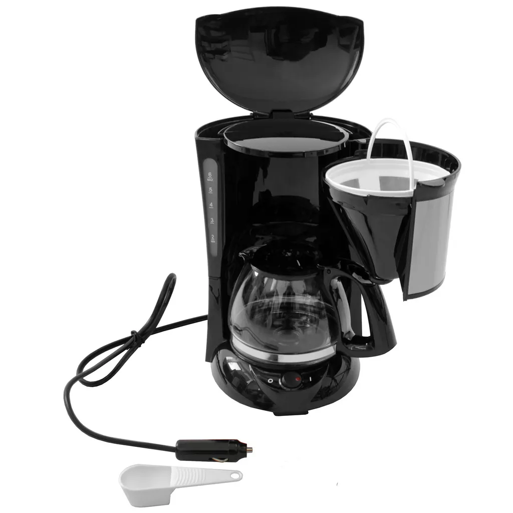 Kaffeemaschine Inkl. Glaskanne Mit Stecker Für Den Zigarettenanzünder 24V / 300W 2 Kaffeemaschine Inkl. Glaskanne Mit Stecker Für Den Zigarettenanzünder 24V / 300W – Bild 2