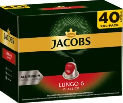 Jacobs Lungo 6 Classico XXL-Pack | 40 Nespresso® Komp. Kapseln -KaffeeGlück Angebote f7687533dd9c00645078d7e74d0129e7