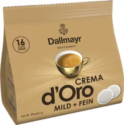 Dallmayr Crema D'Oro Mild & Fein | 16 Kaffeepads