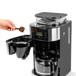 Barista Kaffeemaschine Mahlwerk 900W Edelstahl/Schwarz 12 Tassen Permanentfilter -KaffeeGlück Angebote fdac6bb4bf8c74d7ac38689a51da4986