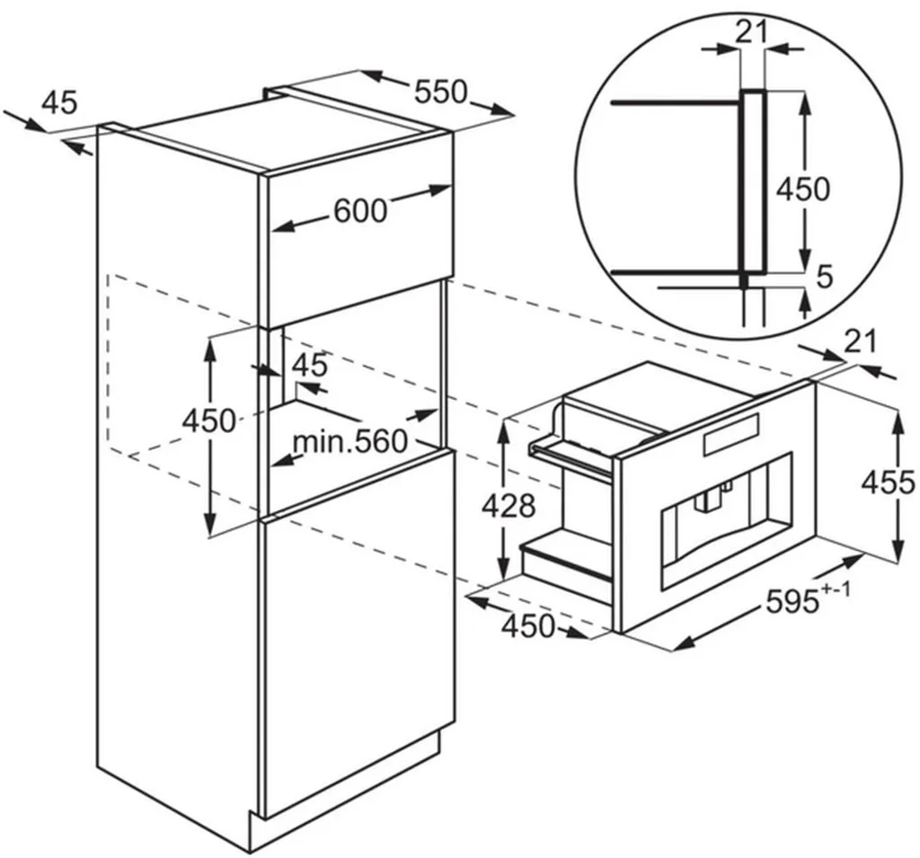 AEG - KKK994500T - Einbau-Kaffeemaschine - 60 Cm - Matt Schwarz 7 AEG - KKK994500T - Einbau-Kaffeemaschine - 60 Cm - Matt Schwarz – Bild 7